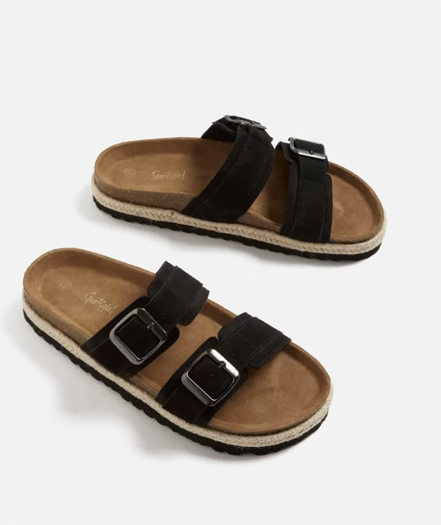 Sportsgirl Shoes | Slides & Sandals<ALLY DOUBLE BUCKLE SLIDE -