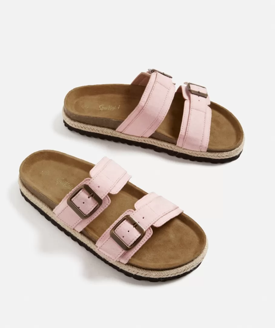 Sportsgirl Shoes | Slides & Sandals<ALLY DOUBLE BUCKLE SLIDE -