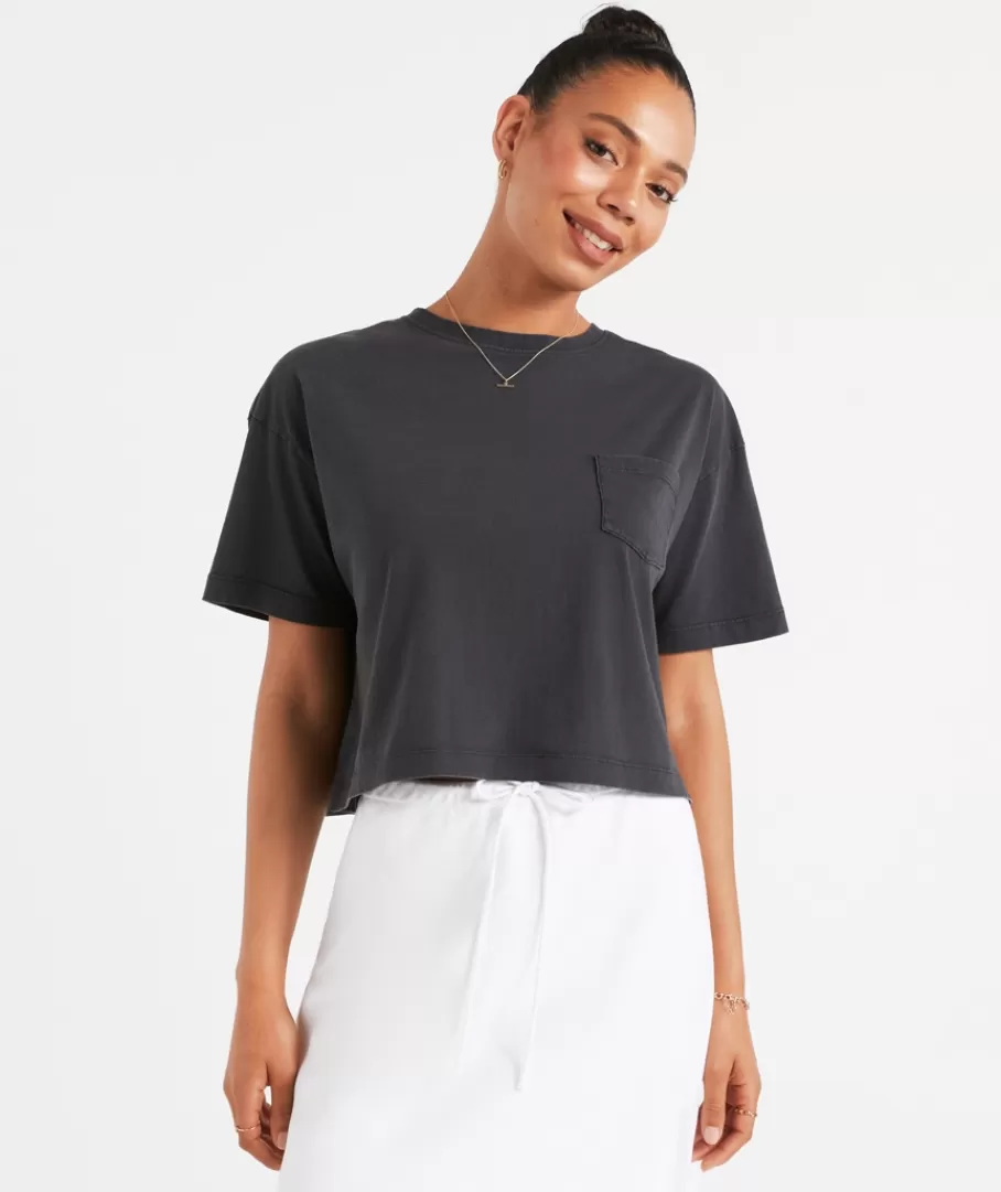 Sportsgirl T-Shirts | T-Shirts<AUSTRALIAN COTTON CHOPPED POCKET TSHIRT