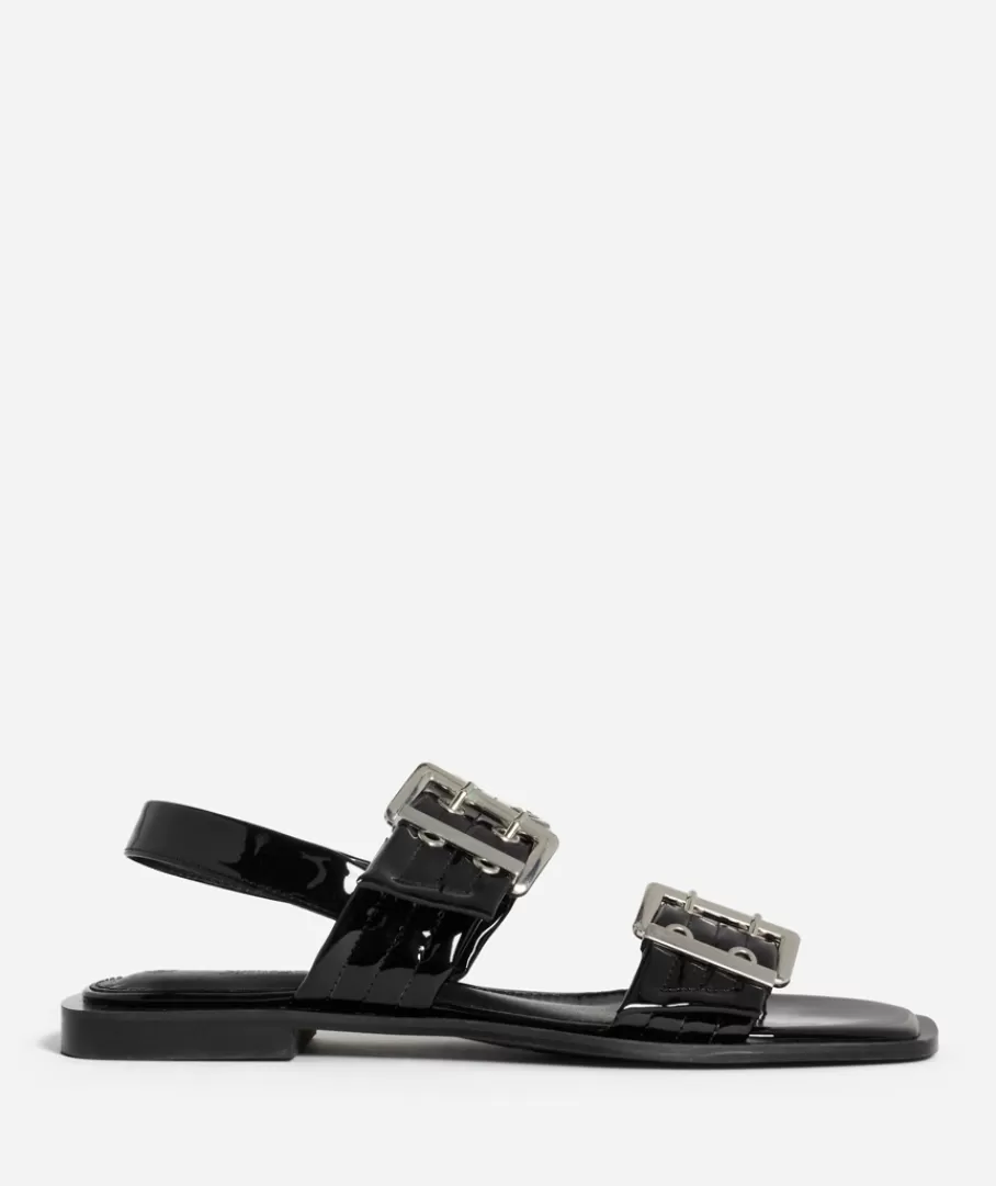 Sportsgirl Shoes | Slides & Sandals<AVA EYELET DOUBLE BUCKLE SANDAL