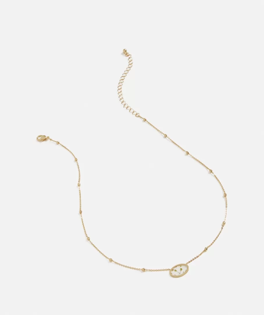 Sportsgirl Jewellery | Necklaces<BAR TRAPPED FLOWER NECKLACE