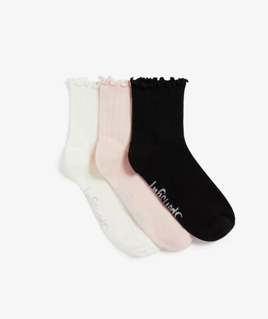 Sportsgirl Socks<BASIC FRILL SOCKS 3 PK-TONAL