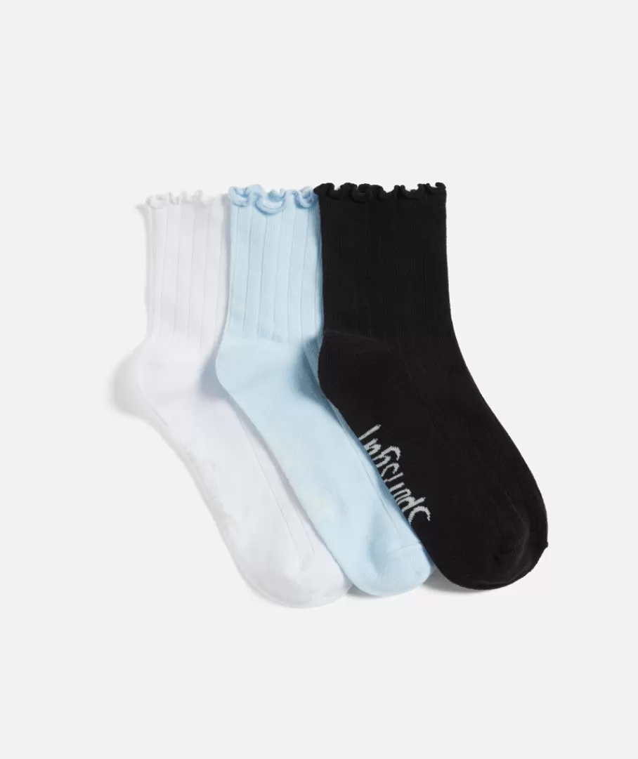 Sportsgirl Socks<BASIC FRILL SOCKS- SOFT PASTELS 3 PACK