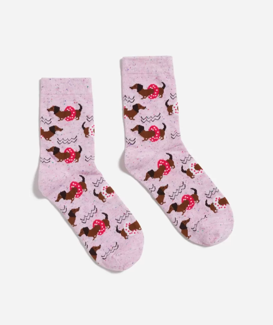 Sportsgirl Socks<BEACH PUPPY LOVE SOCK