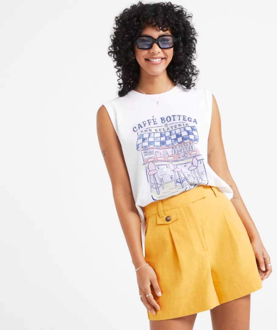 Sportsgirl Singlets & Tank Tops | Singlets & Tank Tops<CAFFE BOTTEGA GRAPHIC SLUB TANK