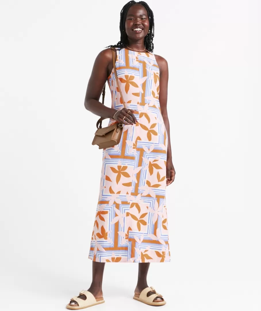 Sportsgirl Dresses | Linen<CARLA PRINTED RACER NECK MIDI DRESS