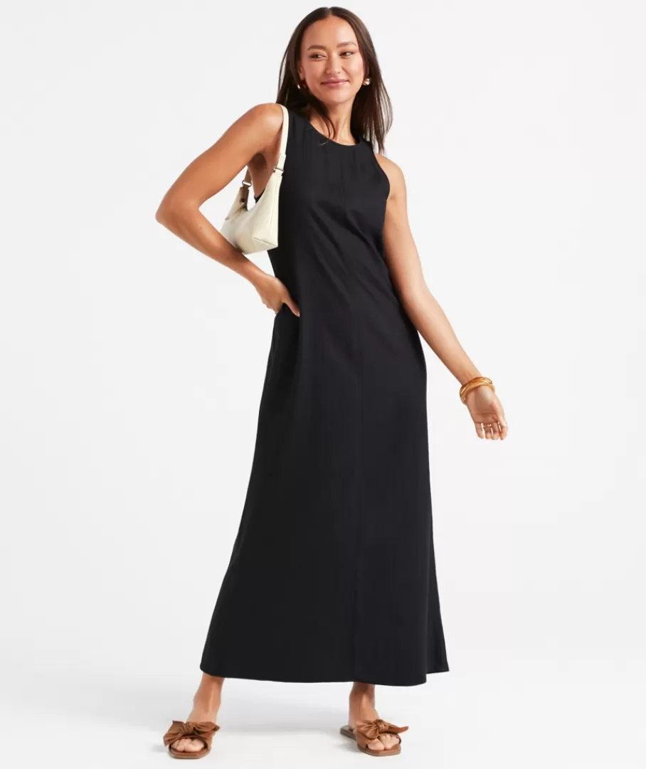 Sportsgirl Linen Dresses | Dresses<CARLA RACER NECK MIDI DRESS