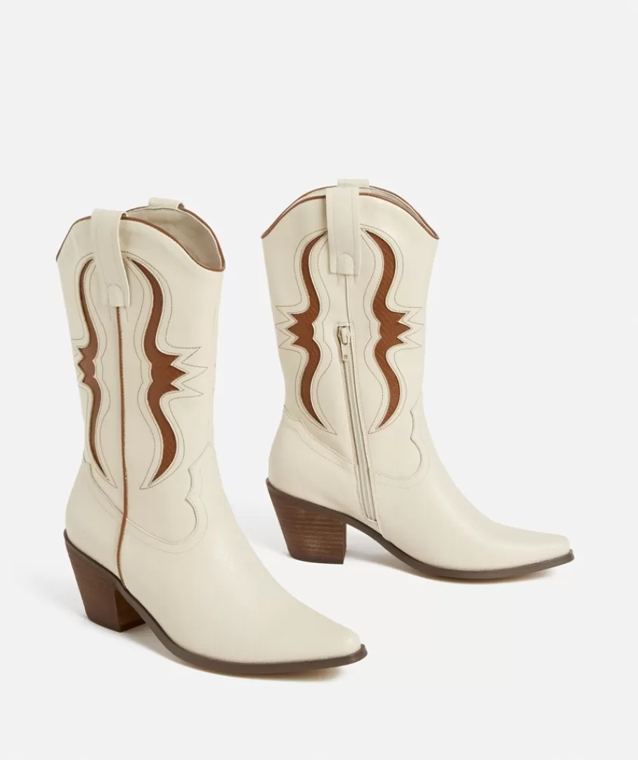 Sportsgirl Shoes | Boots<CARTER WESTERN BOOTS - OAT