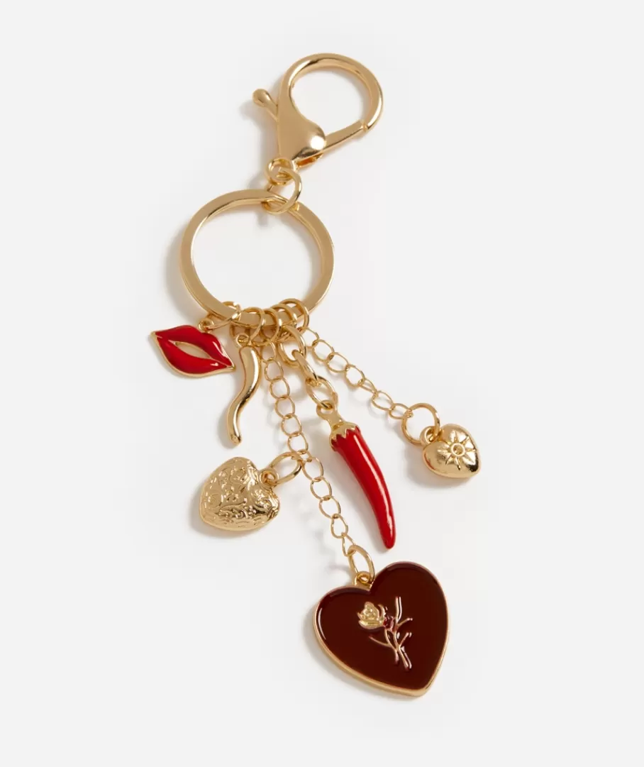 Sportsgirl Keyrings & Bag Charms<CHILLI AND RED HEART CHARM KEYRING