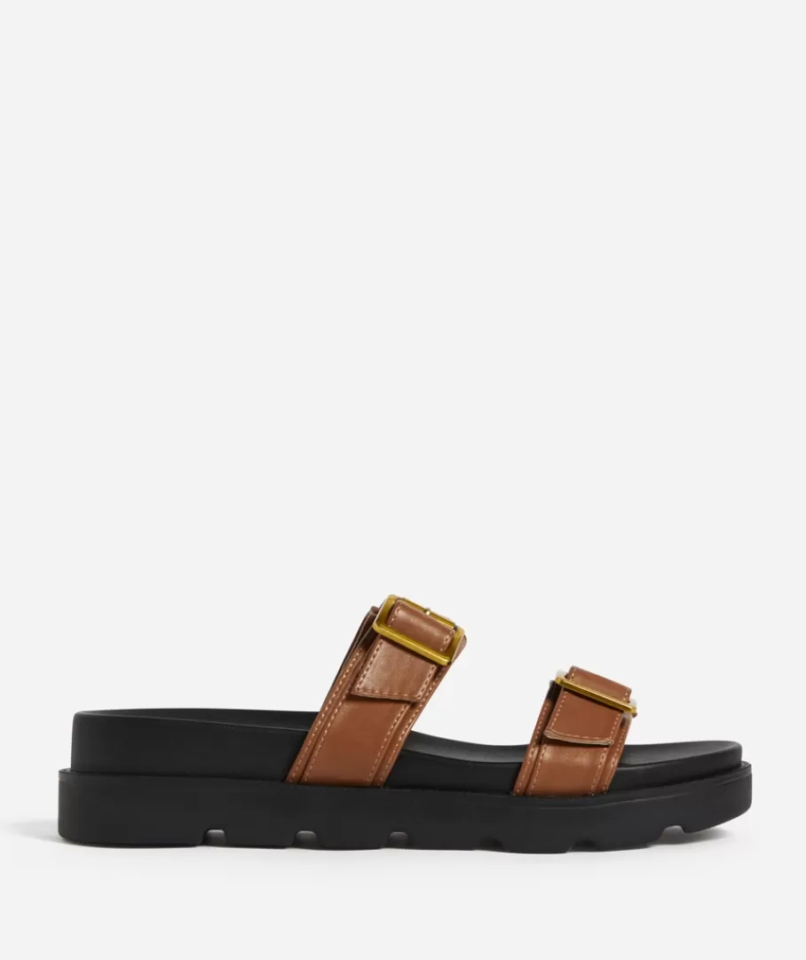 Sportsgirl Shoes | Slides & Sandals<ELENA DOUBLE BUCKLE SANDAL