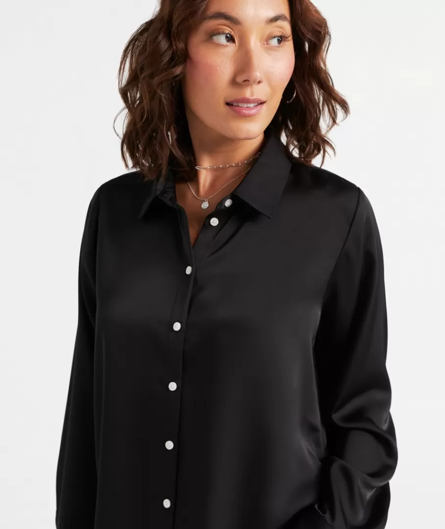 Sportsgirl Shirts & Blouses | Shirts & Blouses<EVIE SATIN SHIRT