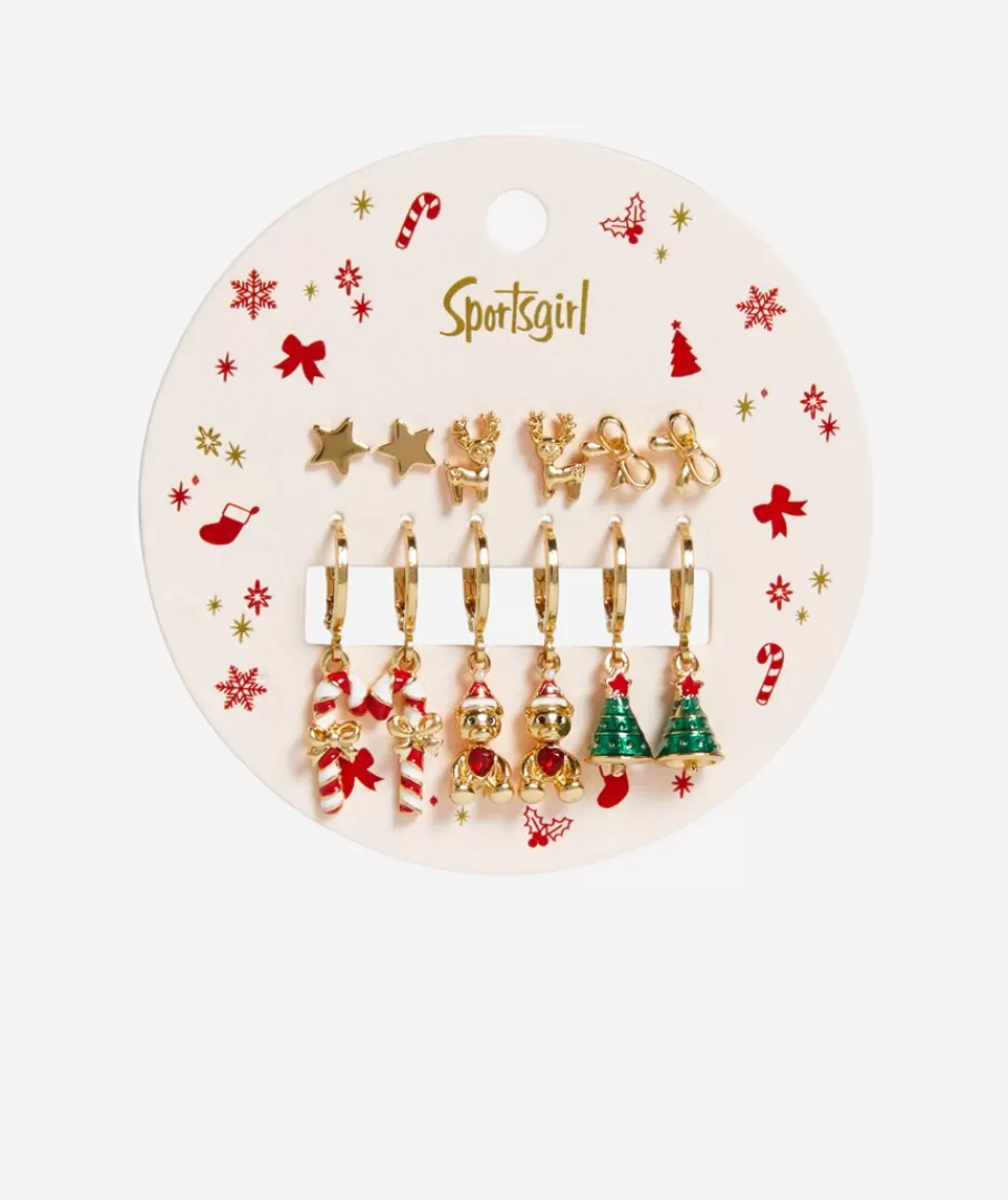 Sportsgirl Jewellery | Earrings<FESTIVE HUGGIE AND STUD EARRING PACK