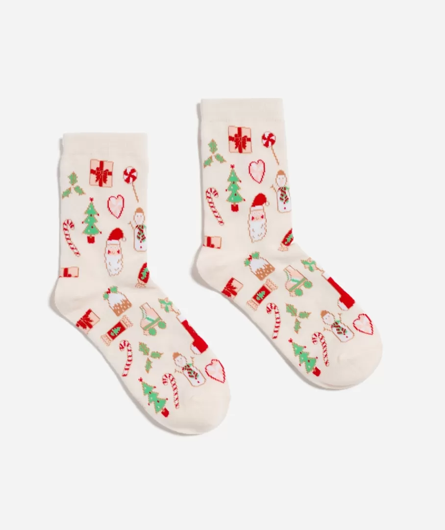 Sportsgirl Socks<FESTIVE MOTIF SOCK