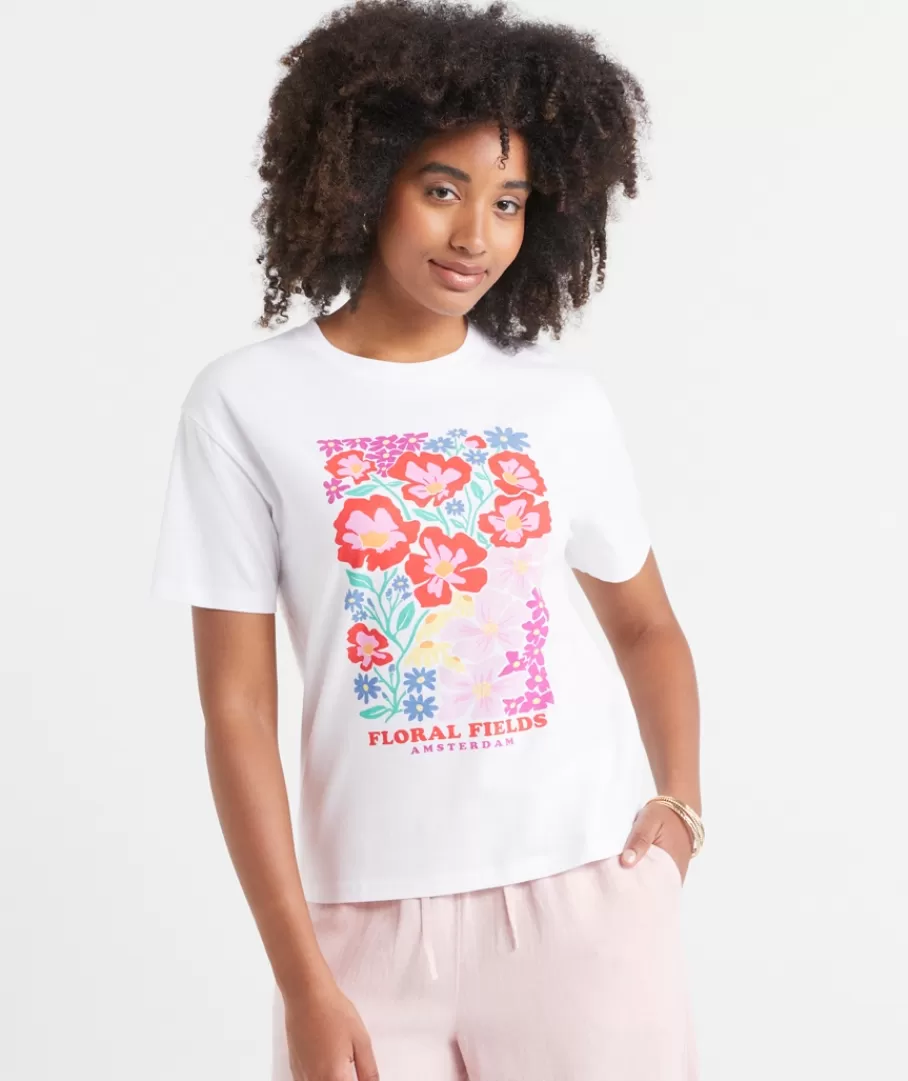 Sportsgirl T-Shirts | T-Shirts<FLOWER FIELDS REGULAR GRAPHIC TSHIRT