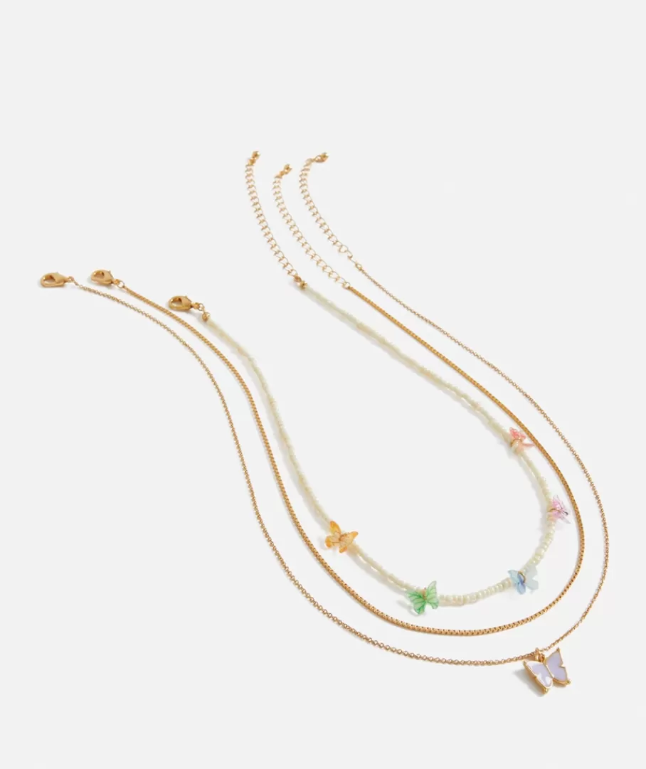 Sportsgirl Jewellery | Necklaces< BEADED BUTTERFLY NECKLACE PACK