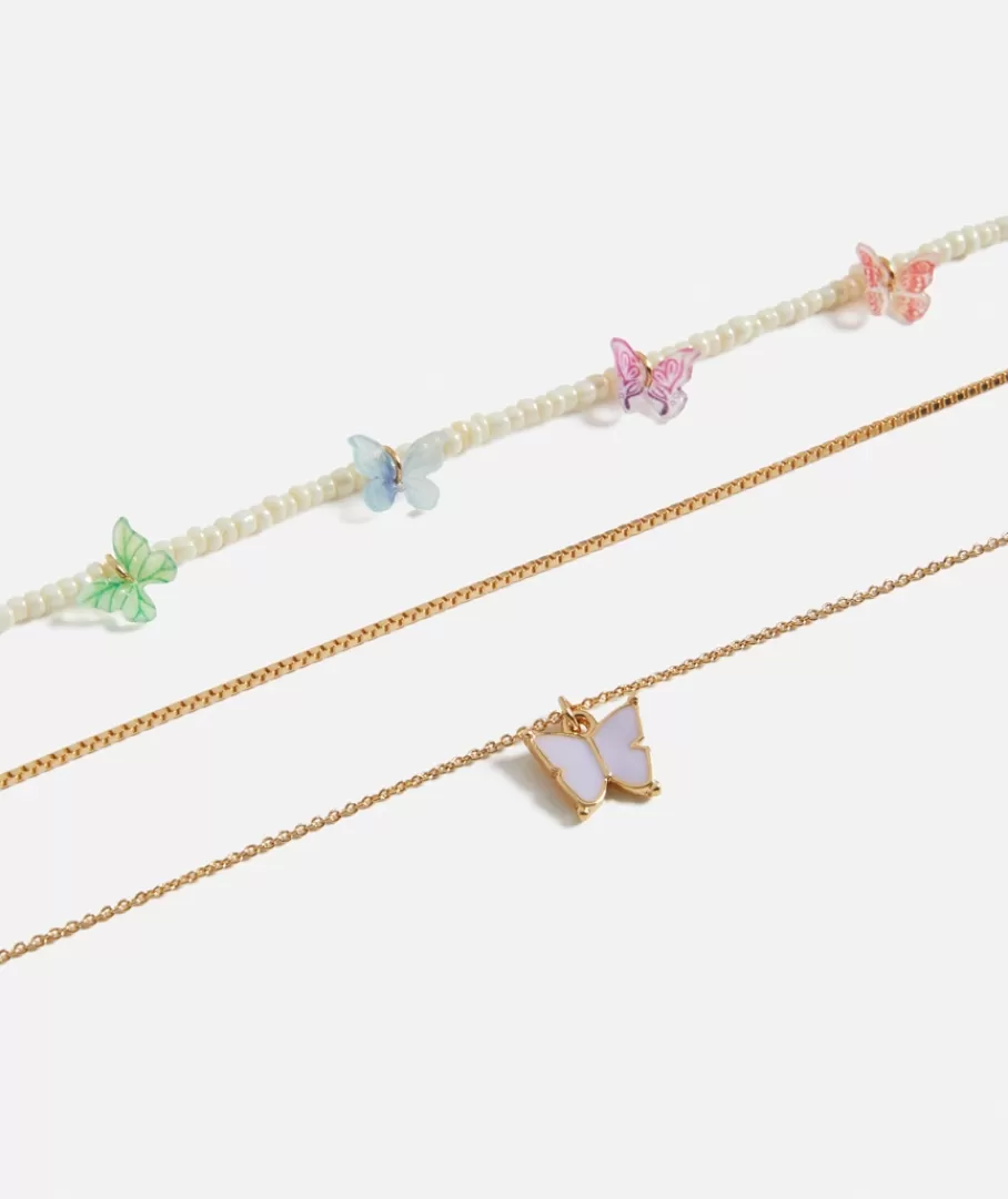 Sportsgirl Jewellery | Necklaces< BEADED BUTTERFLY NECKLACE PACK