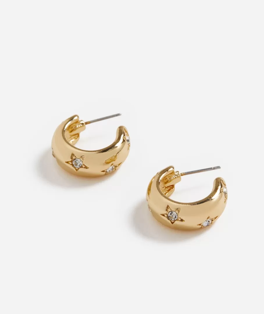 Sportsgirl Jewellery | Earrings< CELESTIAL HOOP ETCHED EARRINGS