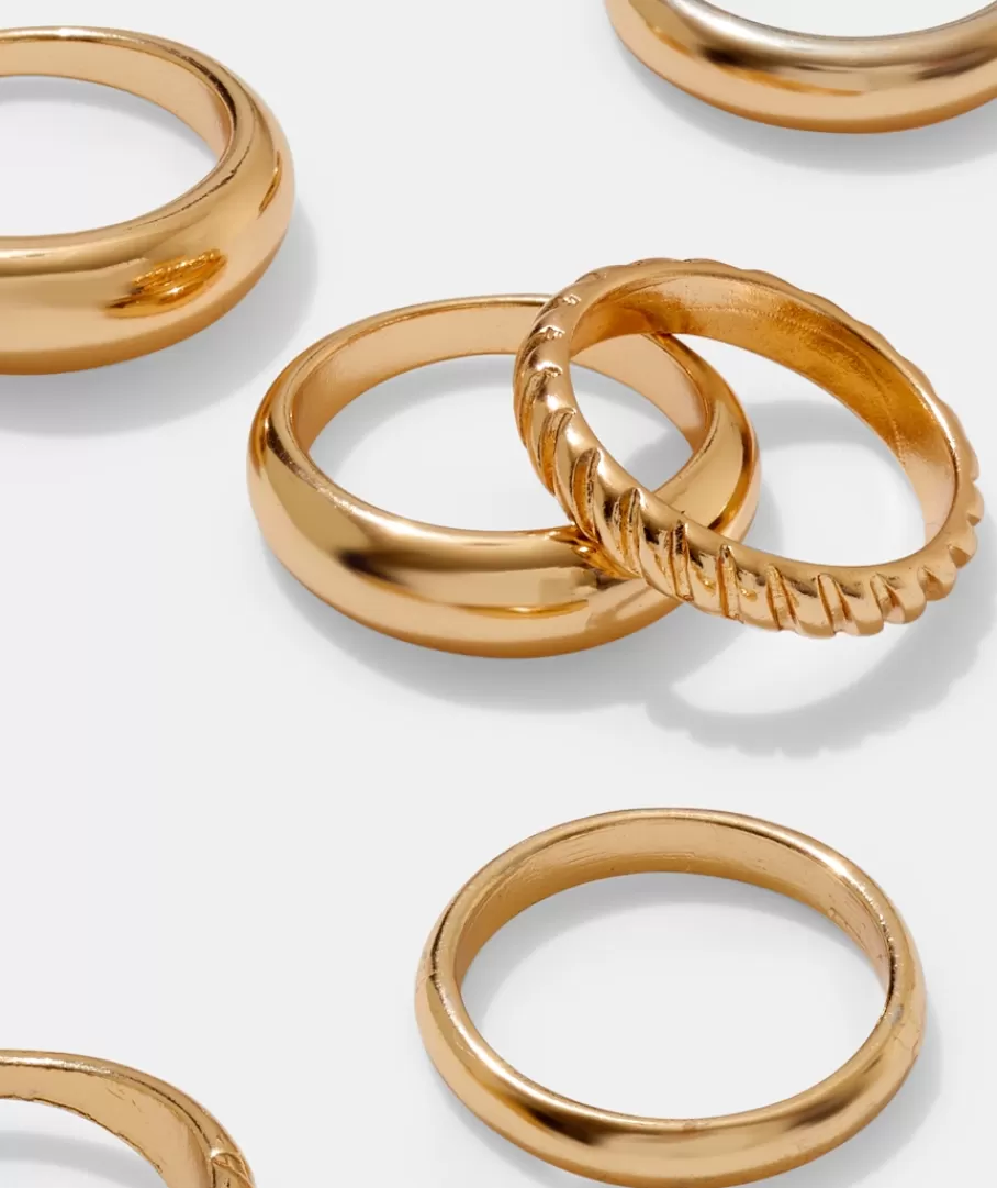 Sportsgirl Jewellery | Rings< CROISSANT MINIMAL RING PACK