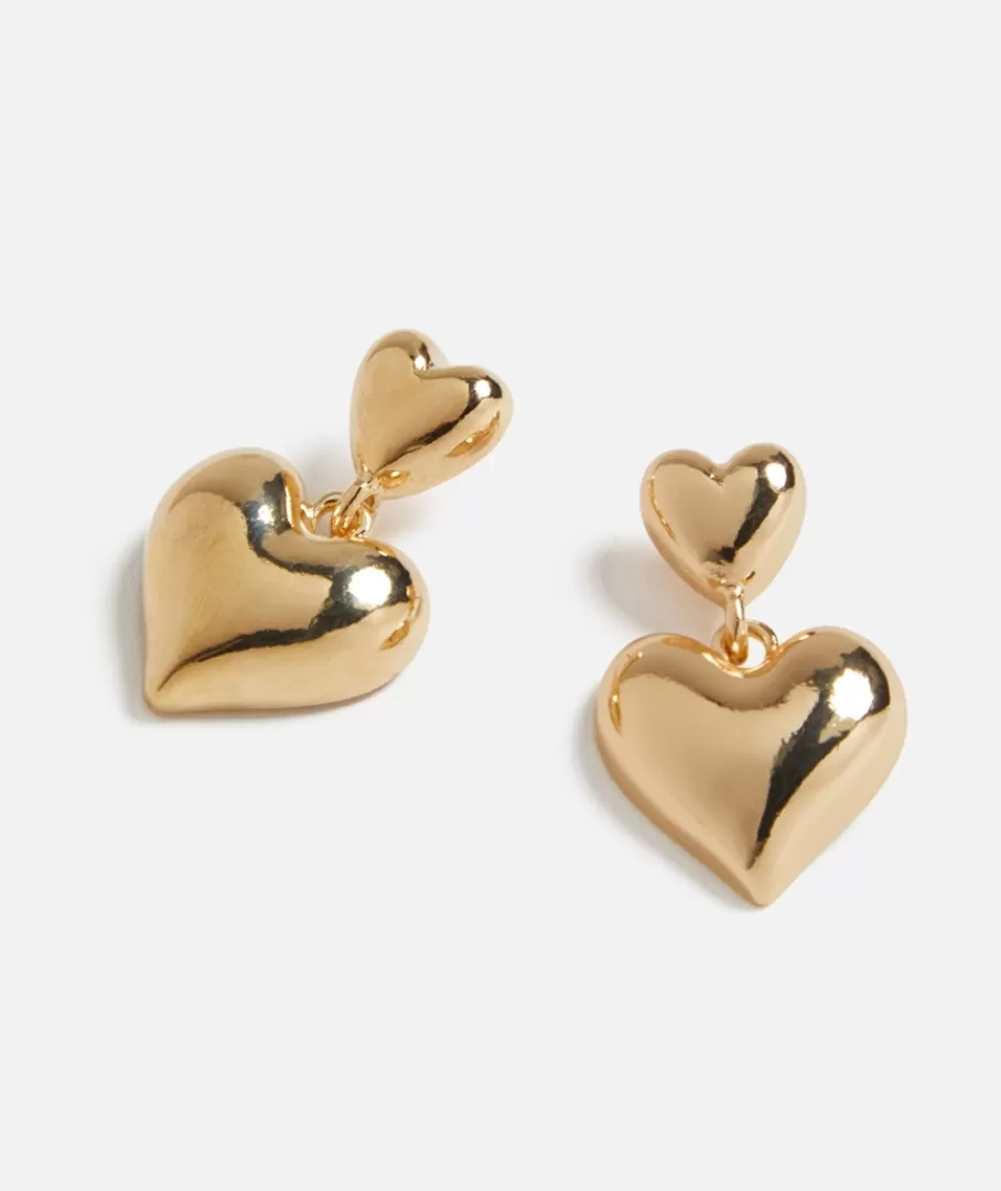 Sportsgirl Jewellery | Earrings< DOUBLE HEART DROP EARRING