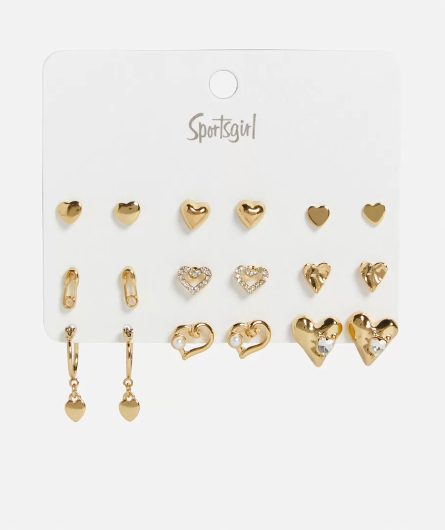 Sportsgirl Earrings< HEART EARRING PACK