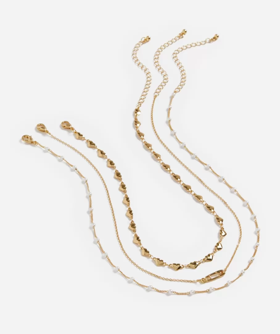 Sportsgirl Jewellery | Necklaces< HEART LAYERED NECKLACE PACK