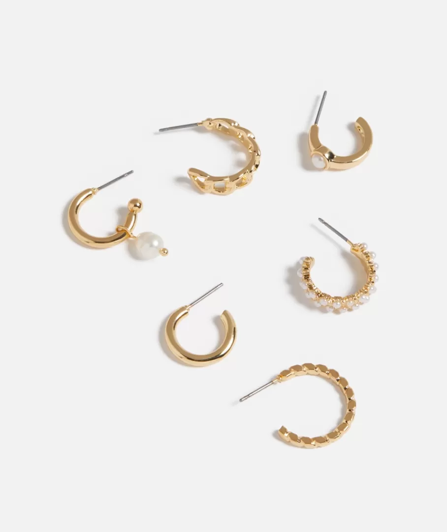 Sportsgirl Jewellery | Earrings< PEARL DROP HOOP PACK