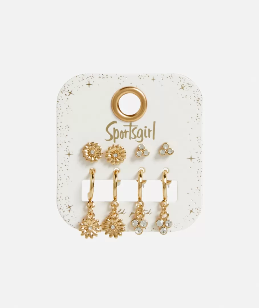 Sportsgirl Jewellery | Plated Jewellery< PLATED FLOWER STUD & HOOP PACK