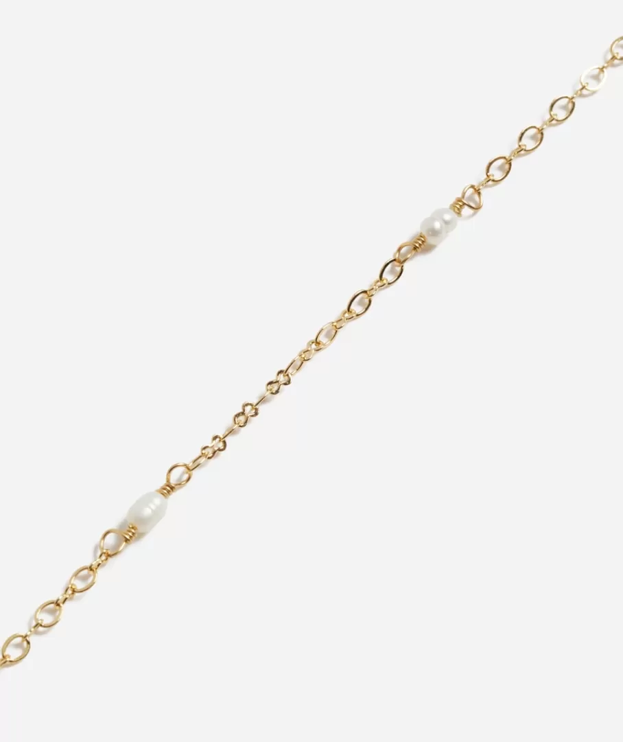 Sportsgirl Jewellery | Necklaces< PLATED FRESHWATER PEARL & CHAIN NECKLACE