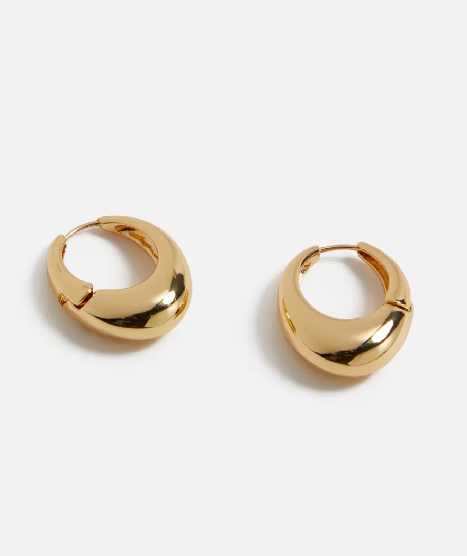 Sportsgirl Jewellery | Earrings< PLATED OVAL HUGGIE HOOP