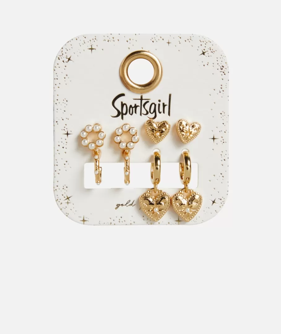 Sportsgirl Jewellery | Plated Jewellery< PLATED PEARL CELESTIAL EARRING PACK