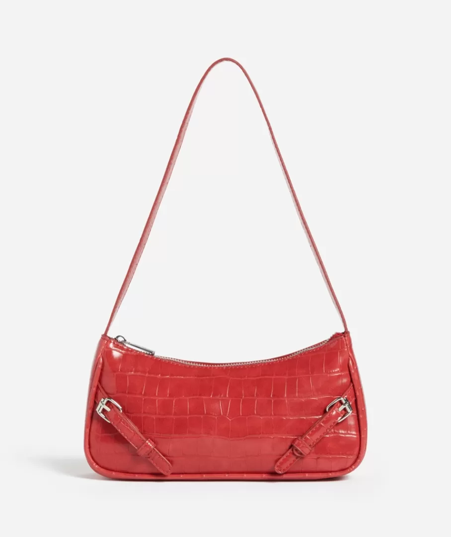 Sportsgirl Bags | Shoulder Bags<HEIDI BUCKLE CROC SHOULDER BAG