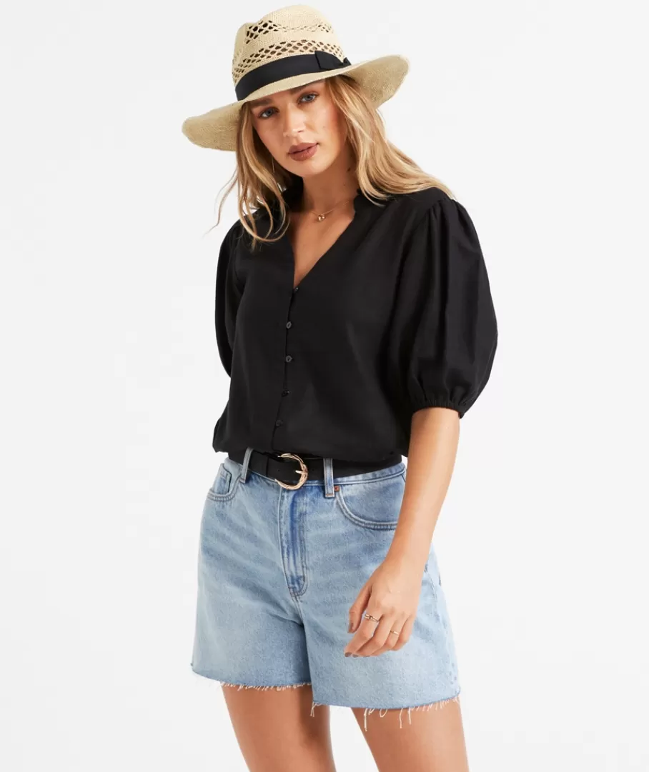 Sportsgirl Linen | Shirts & Blouses<IZZY LINEN BLEND BLOUSE