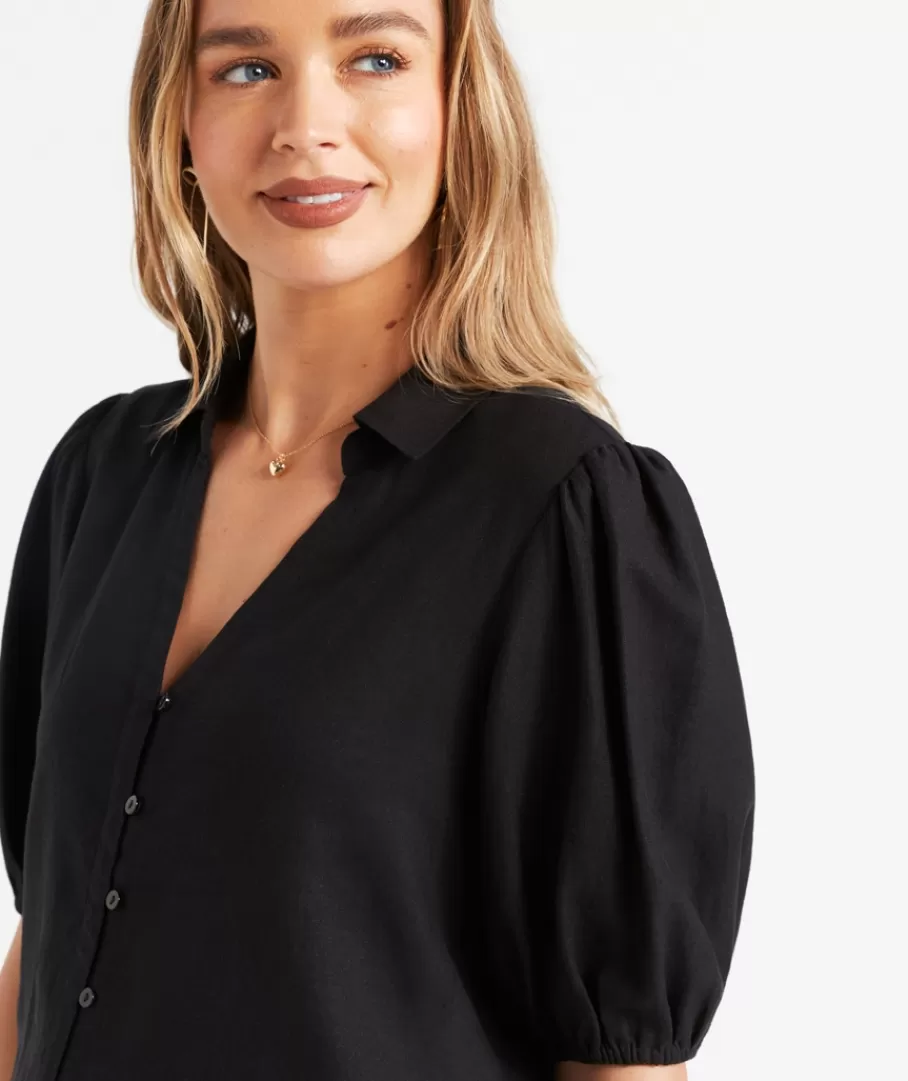 Sportsgirl Linen | Shirts & Blouses<IZZY LINEN BLEND BLOUSE