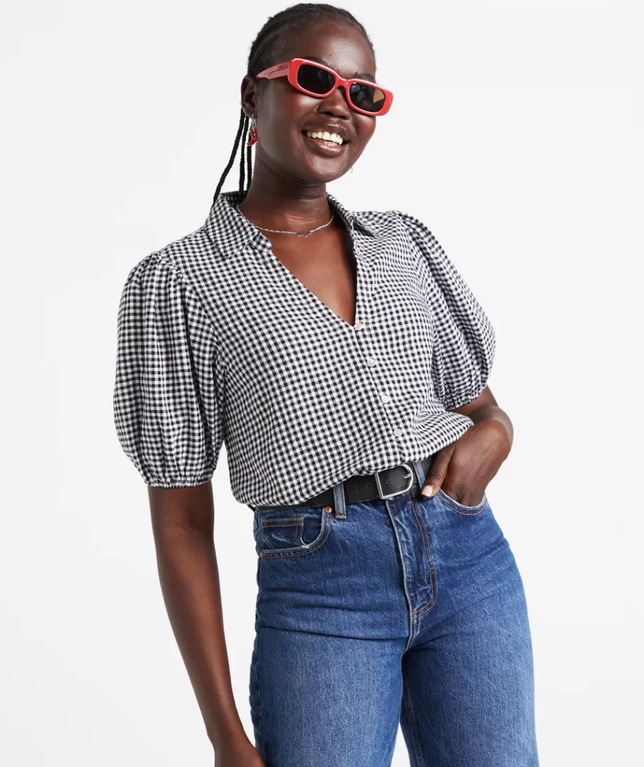 Sportsgirl Linen | Shirts & Blouses<IZZY LINEN BLEND PRINTED BLOUSE