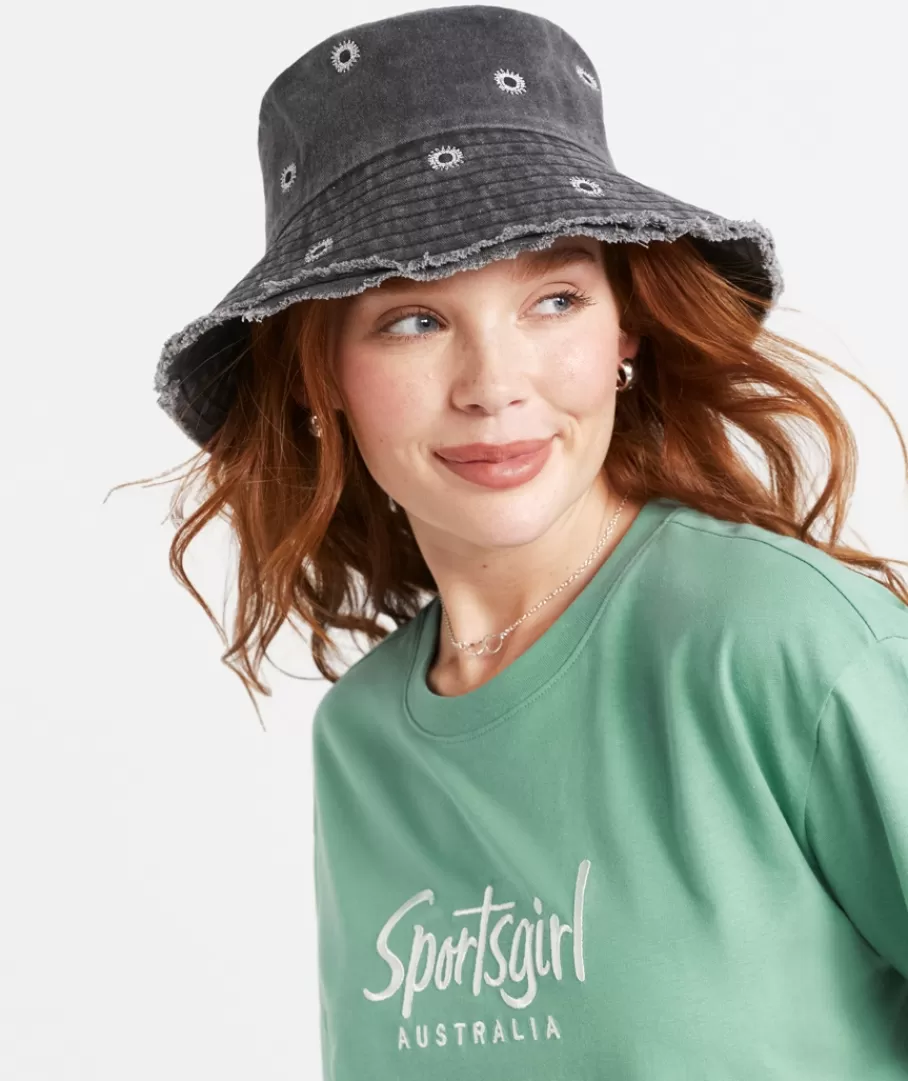 Sportsgirl Hats<JORDAN EMBRIODERED BUCKET HAT