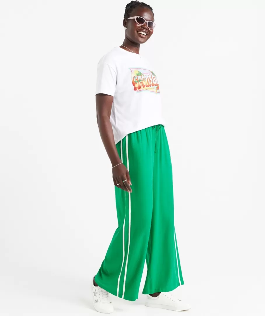 Sportsgirl Pants | Wide Leg Pants<KAI CONTRAST STRIPE PANT