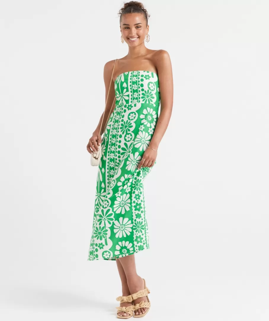 Sportsgirl Dresses | Midi & Maxi Dresses<KRYSTAL COLUMN LINEN MIDI DRESS