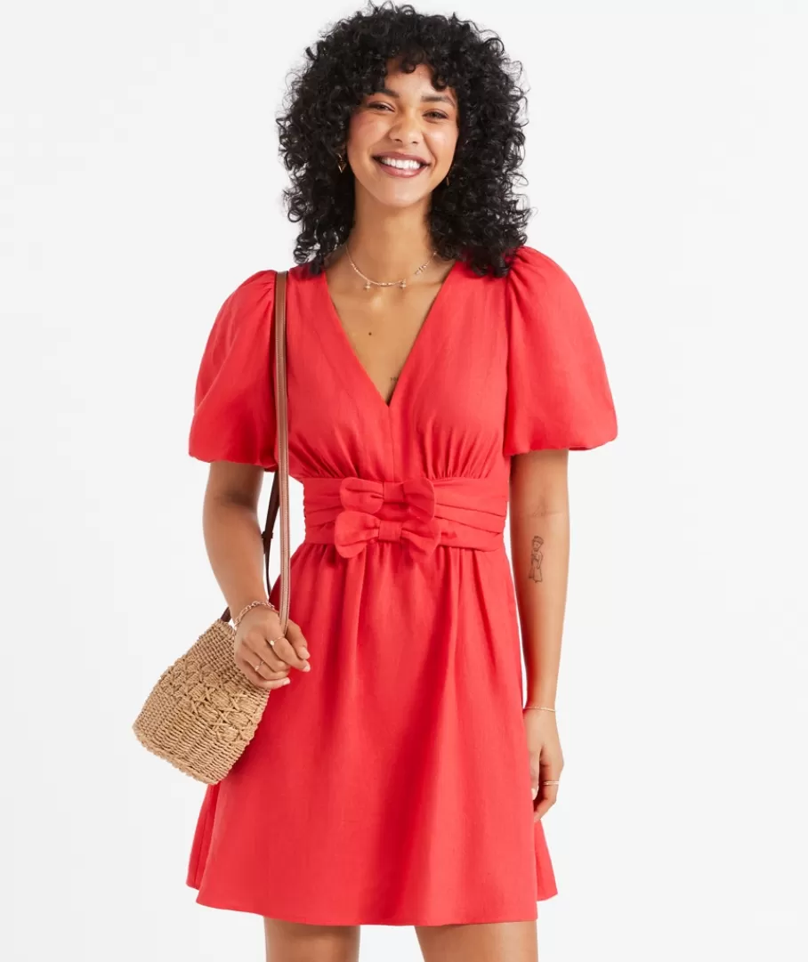 Sportsgirl Dresses | Linen<LEXI BOW TIE MINI DRESS