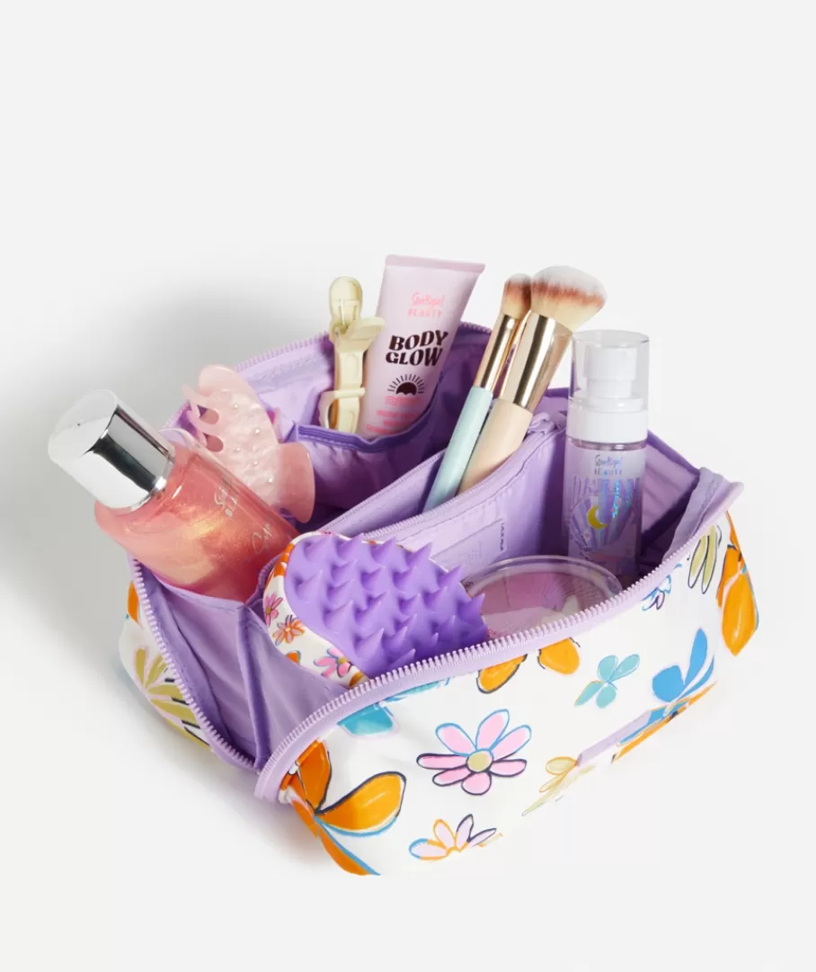 Sportsgirl Makeup Bags | Makeup Bags<LILA ZIP TOP MAKEUP BAG - CRAYON FLOWER PRINT