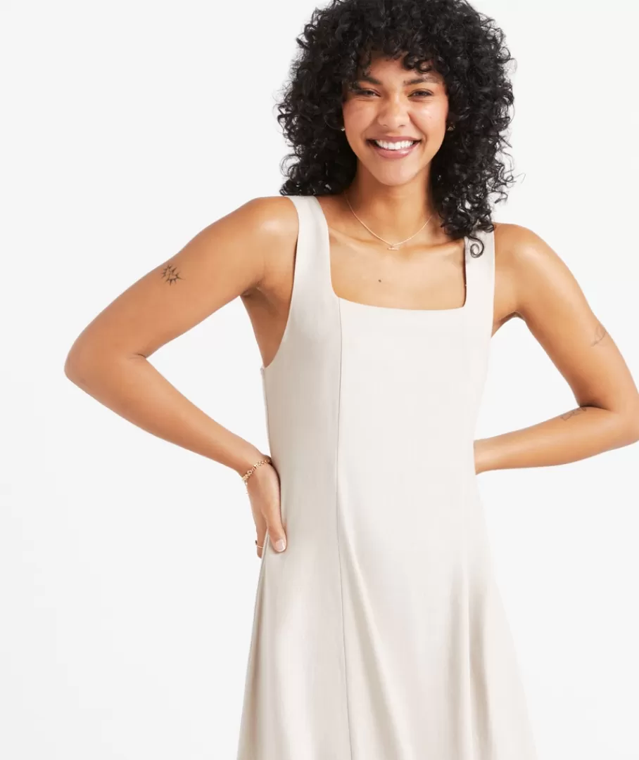 Sportsgirl Dresses | Linen<LUCA SQUARE NECK MIDI DRESS