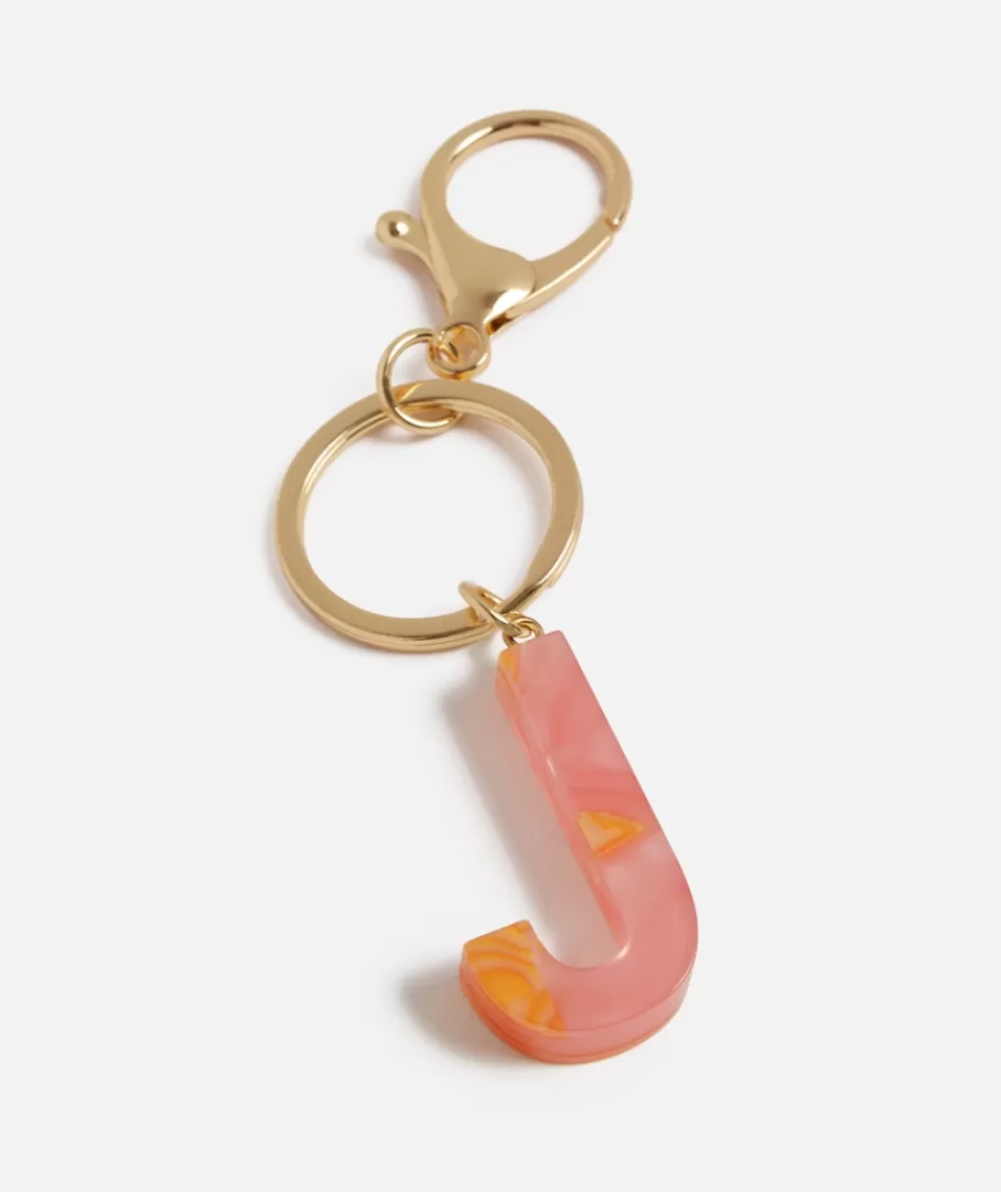 Sportsgirl Keyrings & Bag Charms<MARBLED ACRYLIC ALPHABET KEYRING