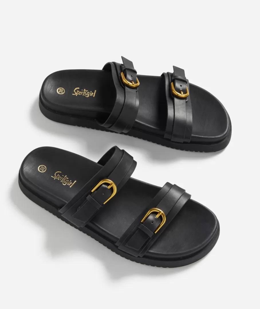 Sportsgirl Shoes | Slides & Sandals<MARNIE DOUBLE BUCKLE SANDAL