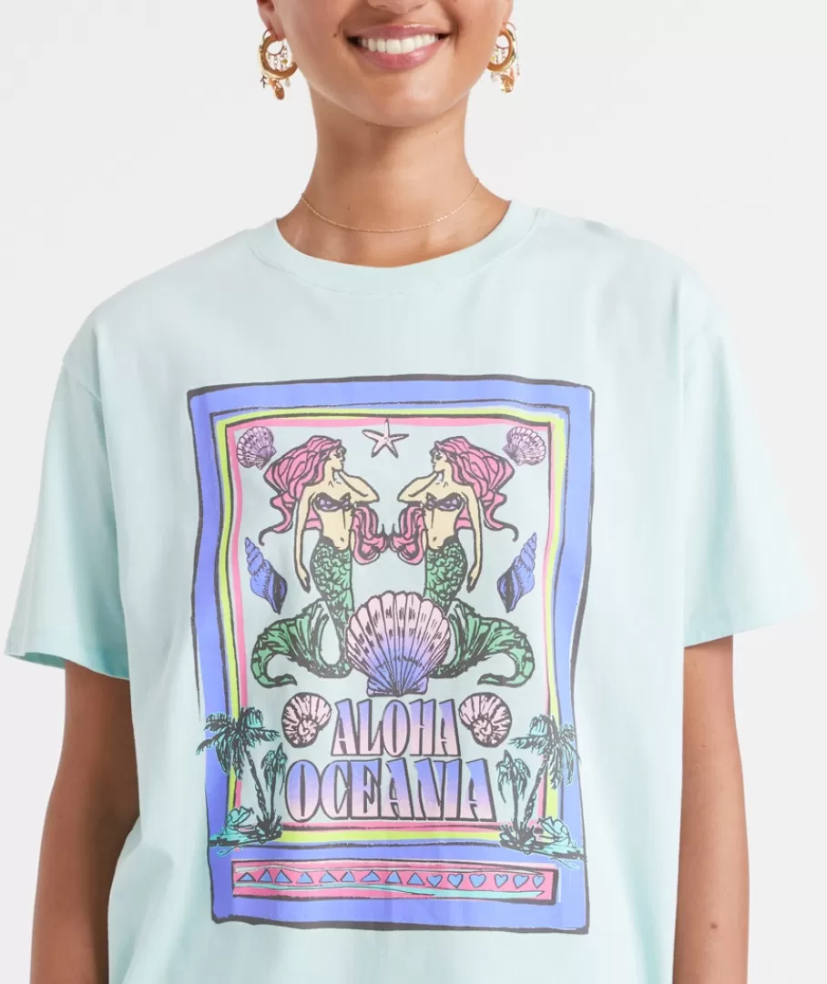 Sportsgirl T-Shirts | T-Shirts<MERMAID OVERSIZED GRAPHIC TSHIRT