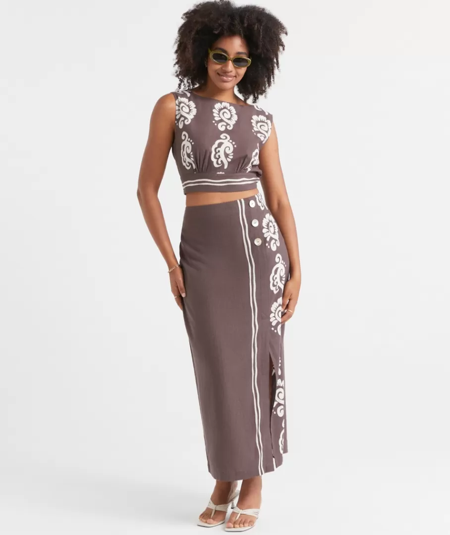 Sportsgirl Sets | Linen<MICAH PRINTED COLUMN MAXI SKIRT