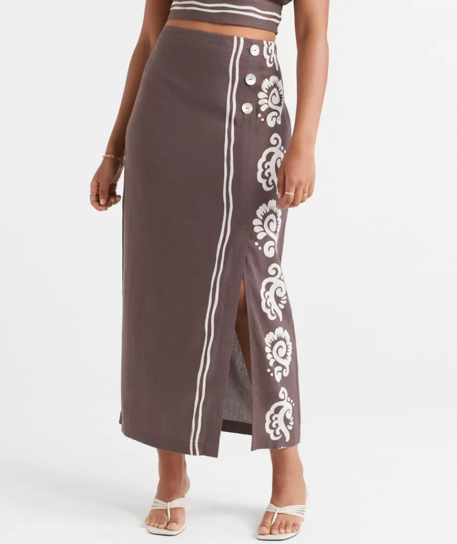 Sportsgirl Sets | Linen<MICAH PRINTED COLUMN MAXI SKIRT