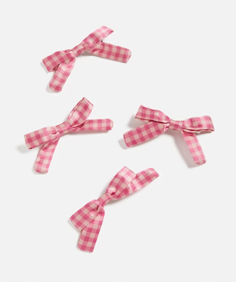 Sportsgirl Hair Accessories<MINI PINK PRINT BOW PINS PACK