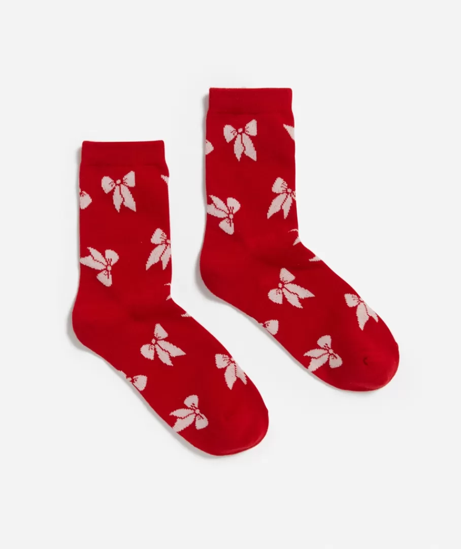 Sportsgirl Socks<MULTI BOW CREW SOCK