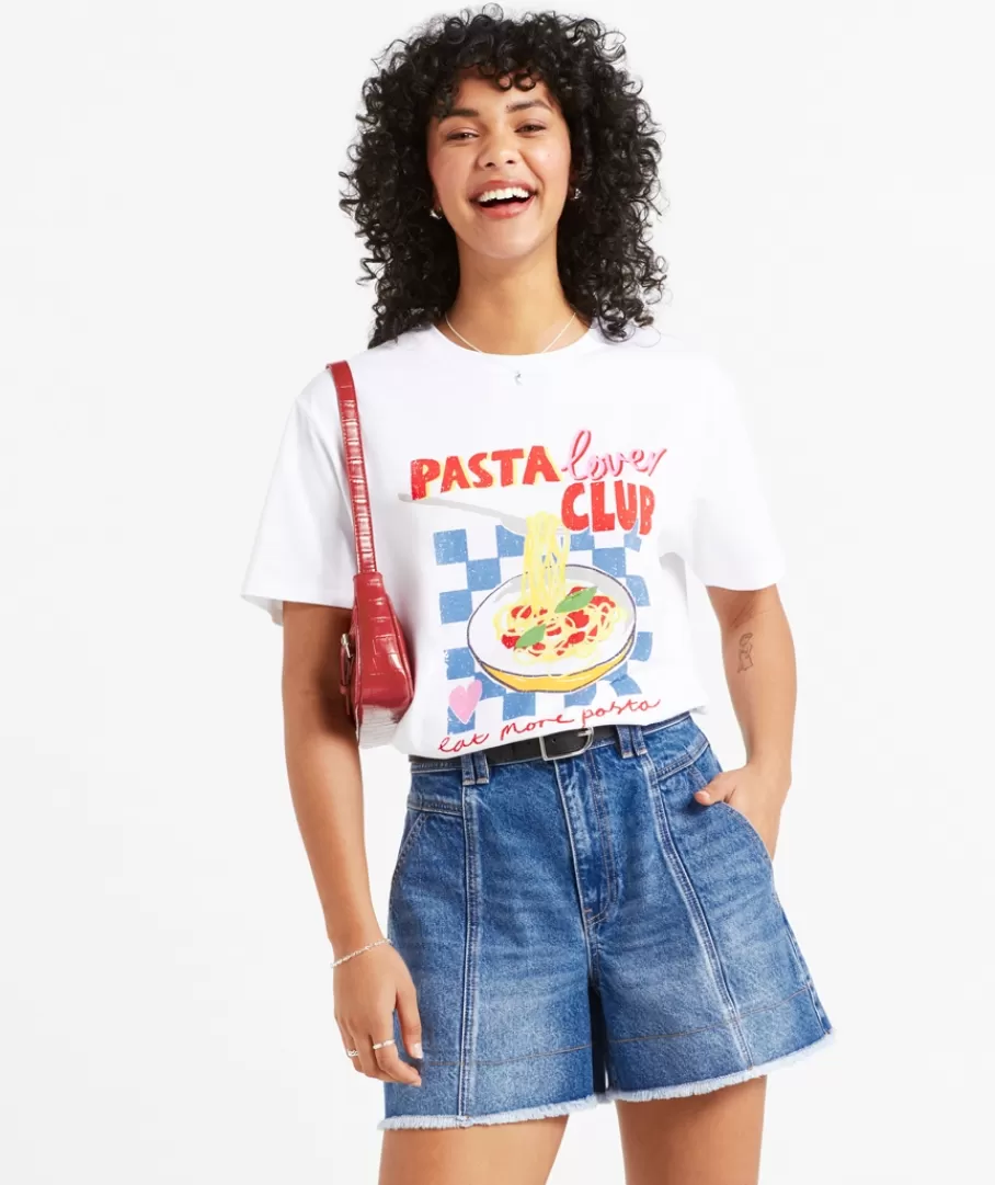 Sportsgirl T-Shirts | T-Shirts<PASTA LOVER OVERSIZED GRAPHIC TSHIRT