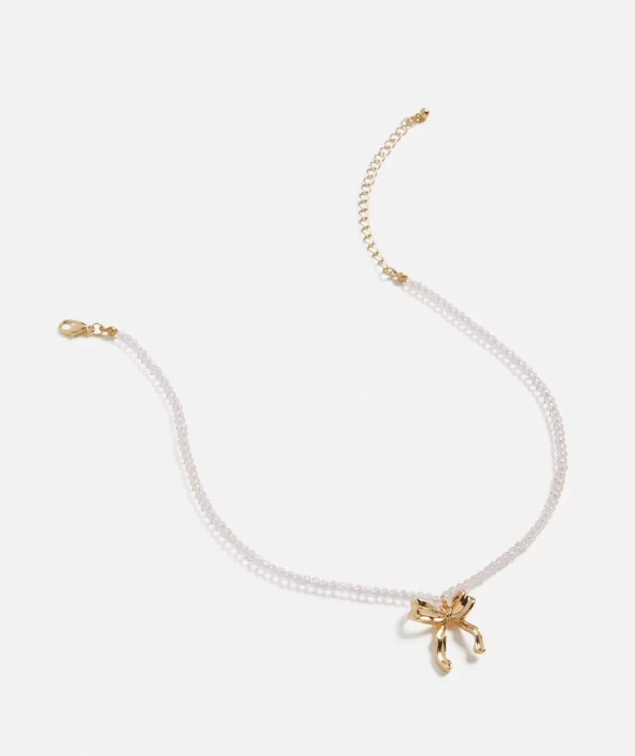 Sportsgirl Jewellery | Necklaces< BEADED BOW PENDANT NECKLACE