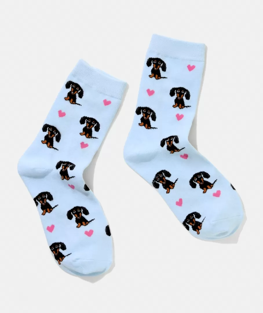 Sportsgirl Socks<PUPPY LOVE CREW SOCK